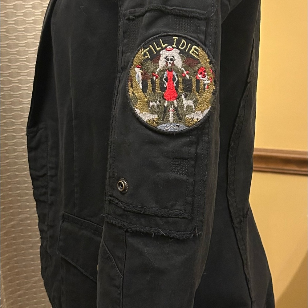 Zadig & Voltaire Virginia Grunge Military Skull Utility Jacket - Picture 6 of 11